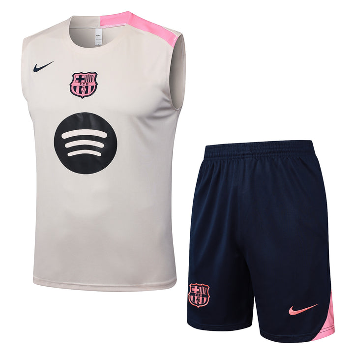 Kit Regata Barcelona 25/26 - Off White/Azul Marinho/Rosa