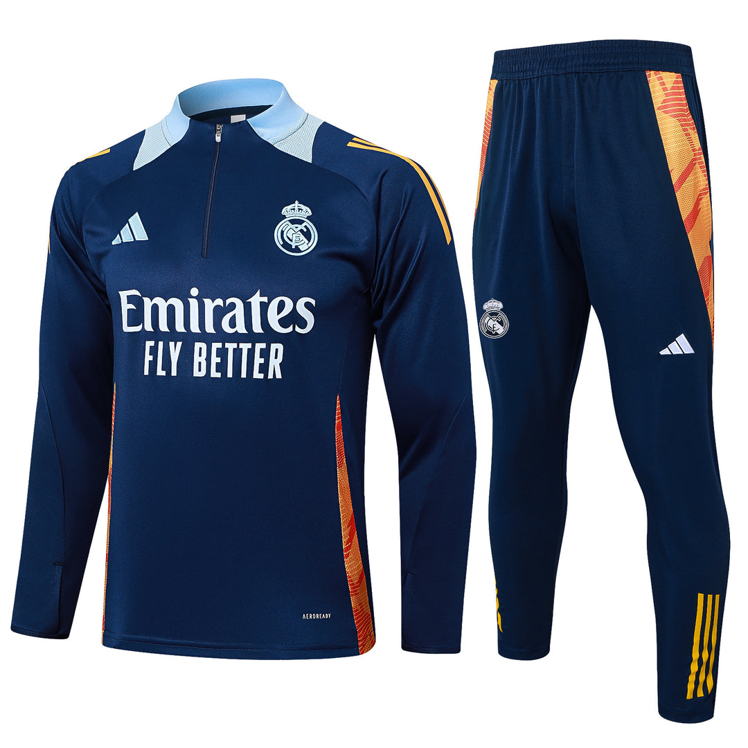 Conjunto Treino Real Madrid 24/25 - Azul Marinho/Azul Claro