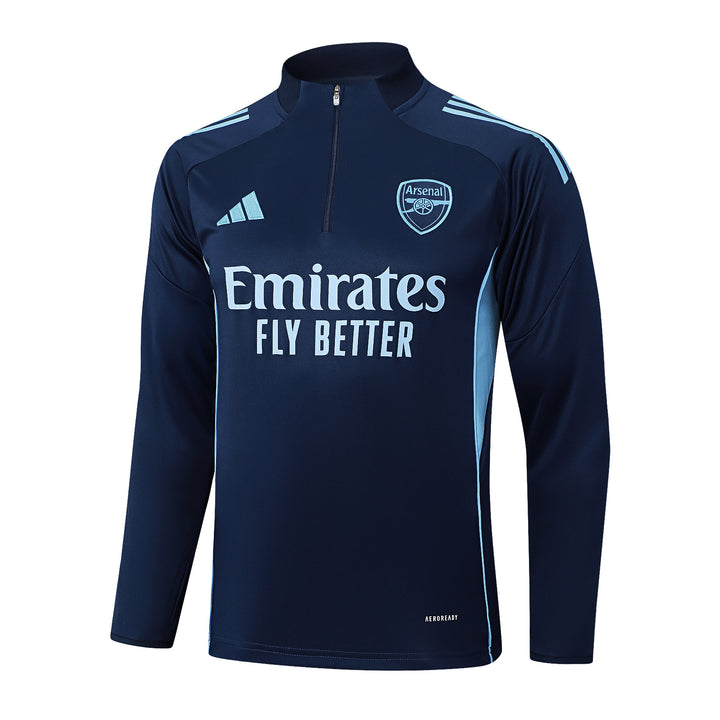 Blusão Arsenal 2025/26 - Azul Marinho/Azul Claro
