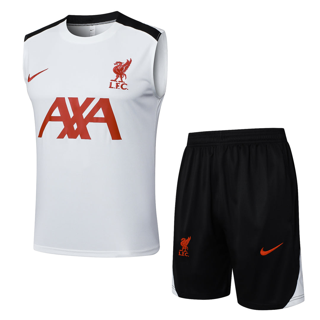 Kit Regata Liverpool 25/26 - Branco/Preto/Vermelho