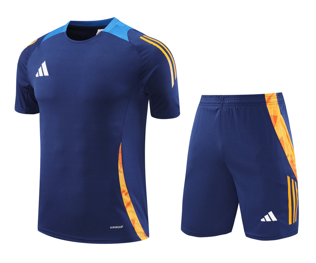 Kit Adidas - Azul Escuro/Laranja