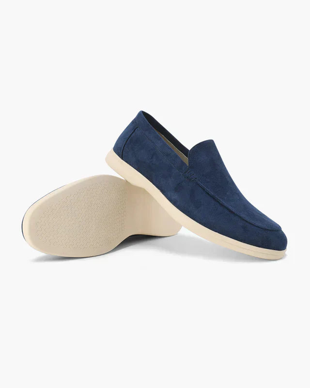 Mocassins de Camurça Confort - Azul Marinho