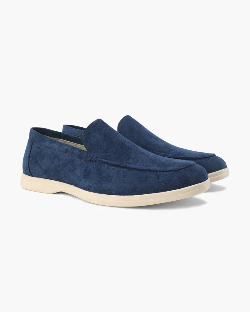 Mocassins de Camurça Confort - Azul Marinho