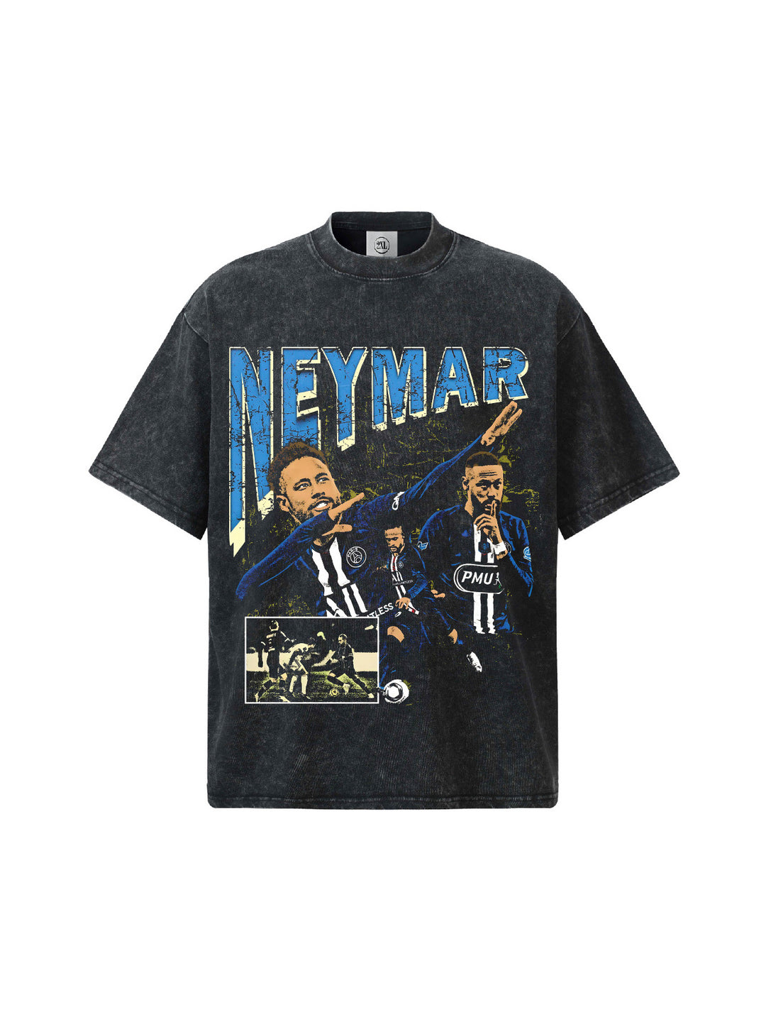 Camiseta Neymar PSG Oversized Masculina - Preto