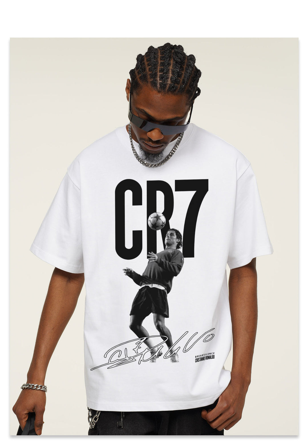 Camiseta CR7 Vintage Masculina - Preto Lavado