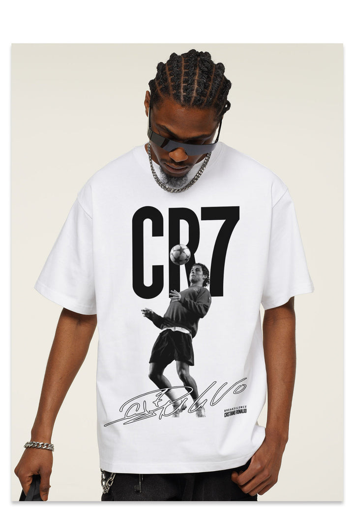 Camiseta CR7 Vintage Masculina - Preto Lavado
