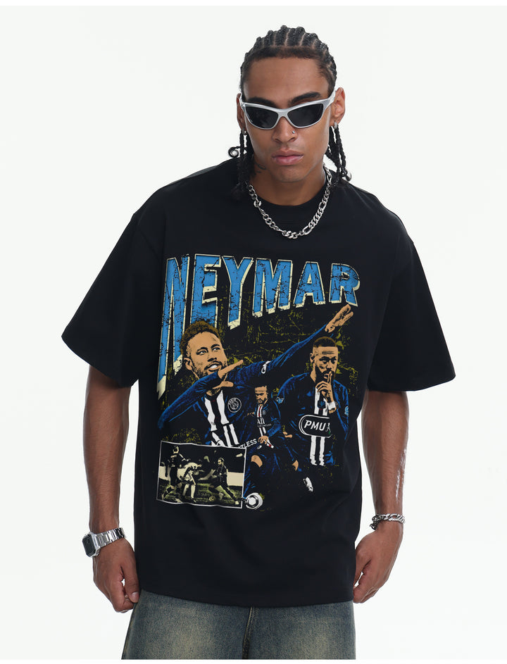 Camiseta Neymar PSG Oversized Masculina - Preto