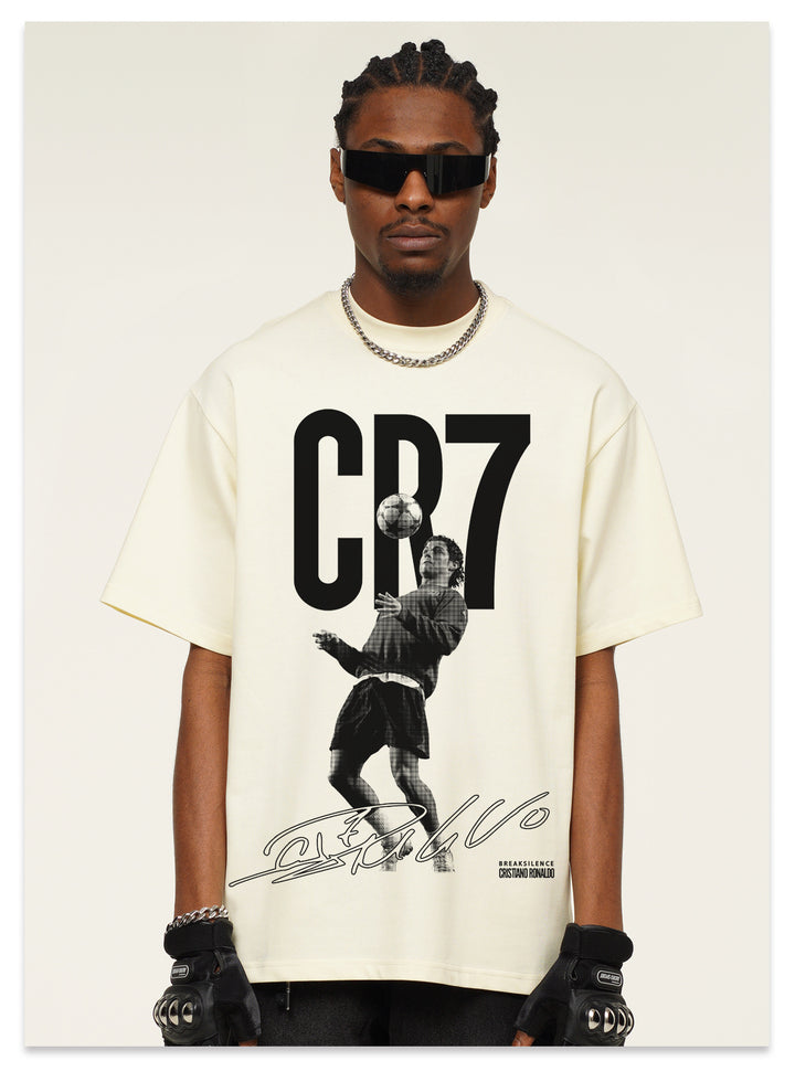 Camiseta CR7 Vintage Masculina - Preto Lavado