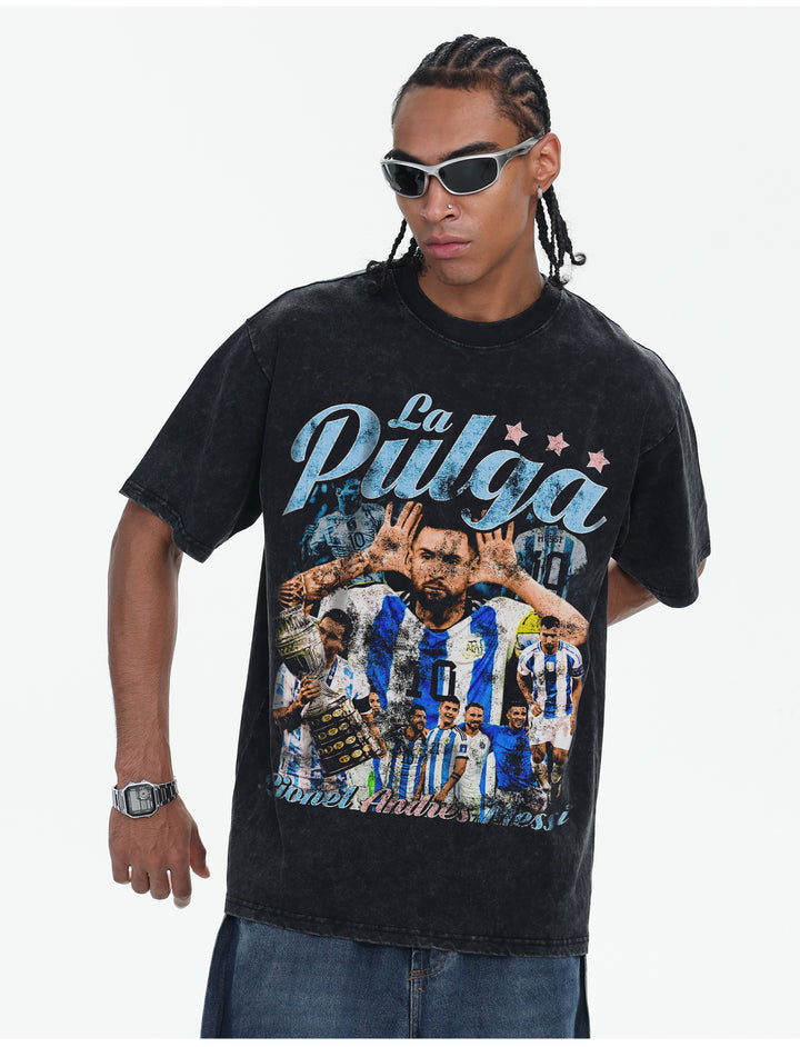 Camiseta Messi La Pulga Argentina Masculina - Branca