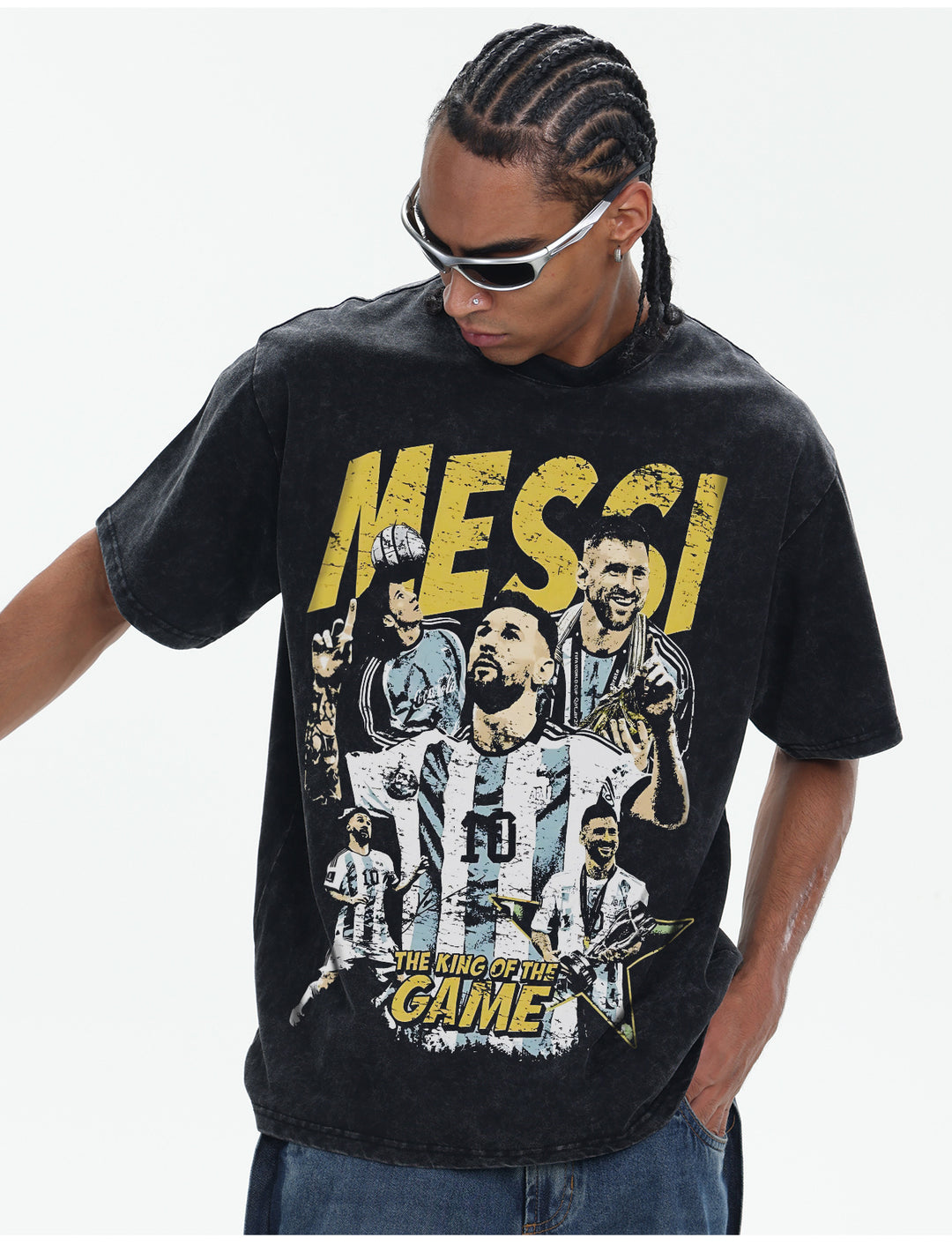 Camiseta Messi Argentina King of the Game Masculina - Preta