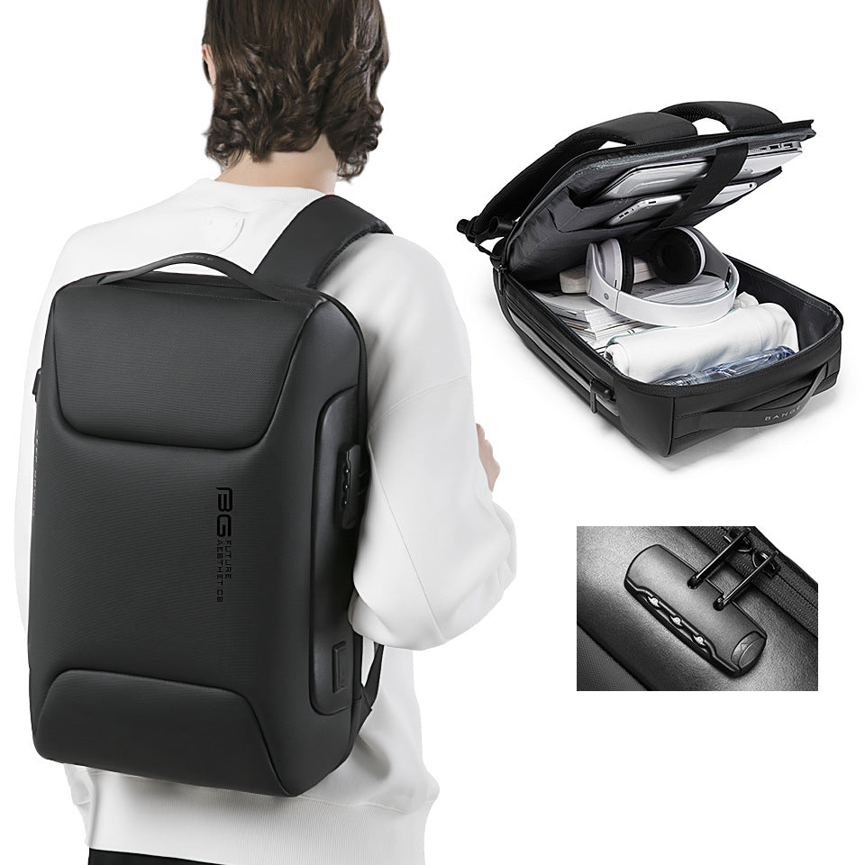 Mochila Executiva Antifurto Impermeável - Azul