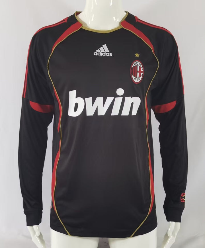 Camisa Milan Retrô 2006/07 Manga longa - Preta