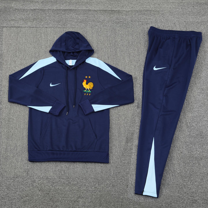 Conjunto França 2024/25 Azul Marinho - Capuz
