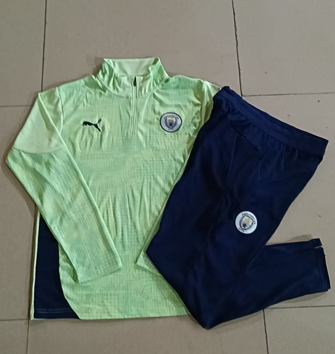 Conjunto Treino Manchester City 25/26 - Verde/Azul Marinho