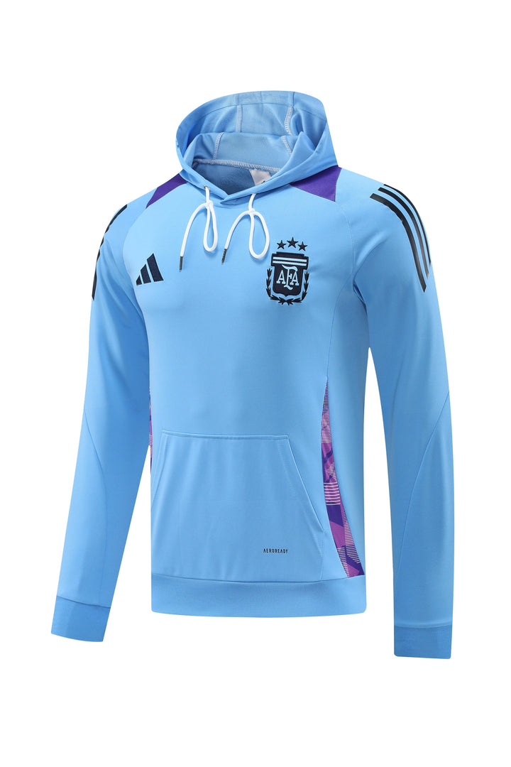 Blusão Argentina 2024/25 Azul Claro - Capuz
