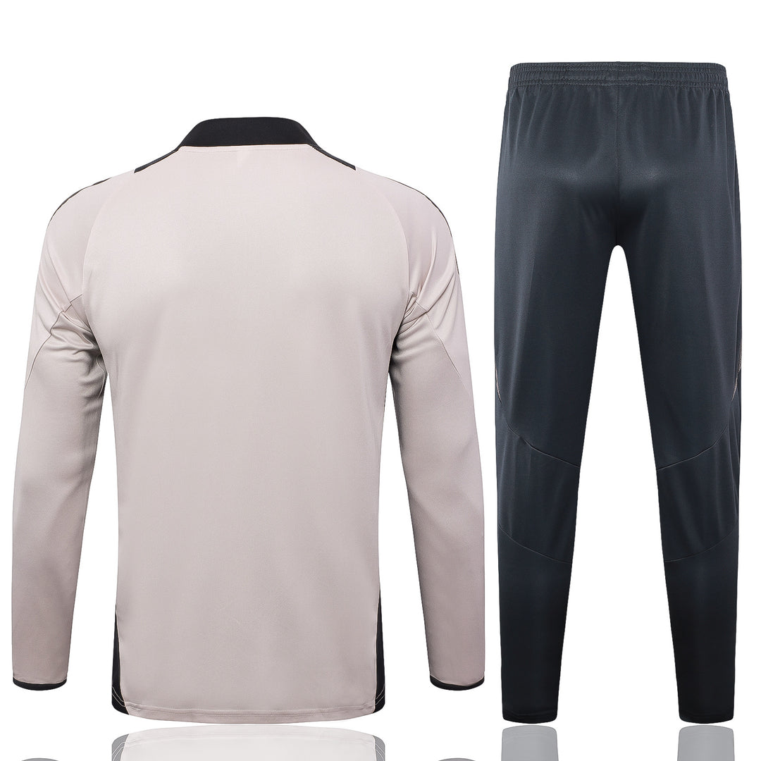 Conjunto Treino Real Madrid 24/25 - Off-White/Cinza