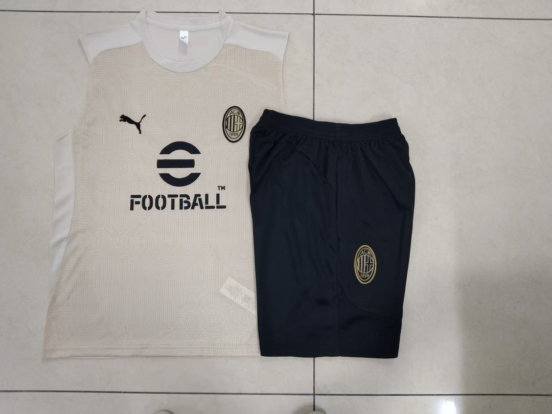 Kit Regata AC Milan 24/25 - Bege/Preto