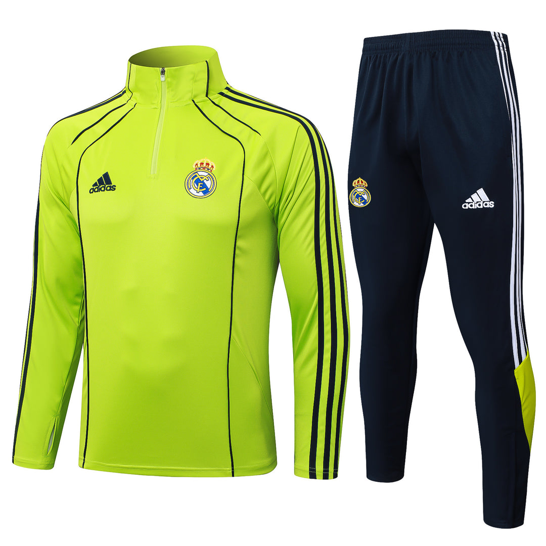 Conjunto Treino Real Madrid 25/26 - Verde Limão/Azul Marinho