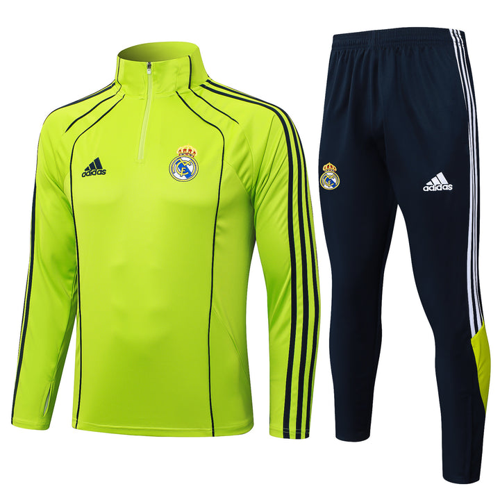 Conjunto Treino Real Madrid 25/26 - Verde Limão/Azul Marinho