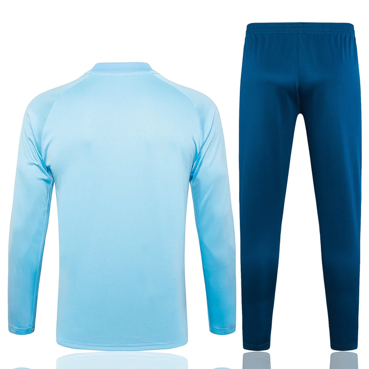 Conjunto Treino Manchester City 24/25 - Branco/Azul Claro