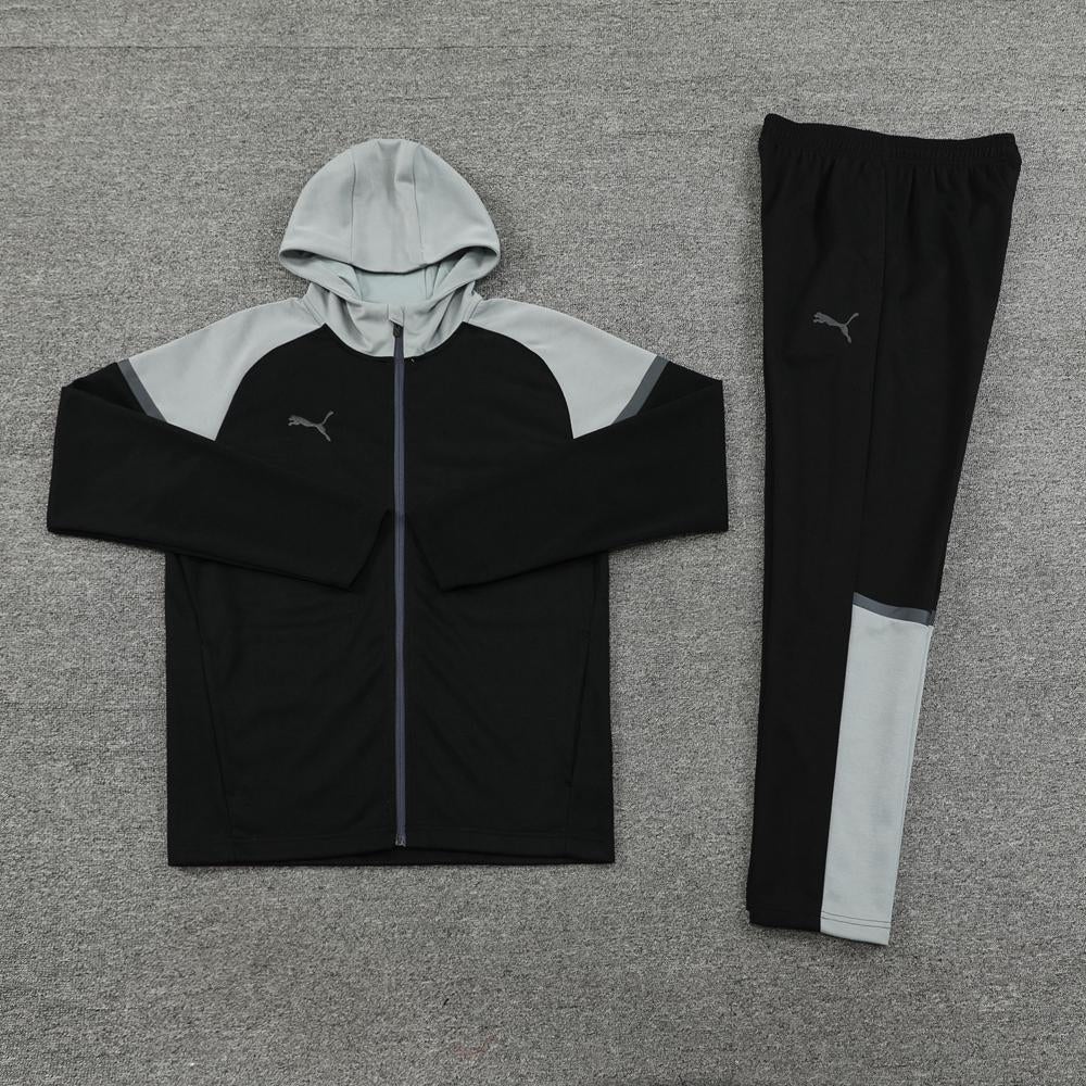 Conjunto Puma Tech Fleece - Preto/Cinza