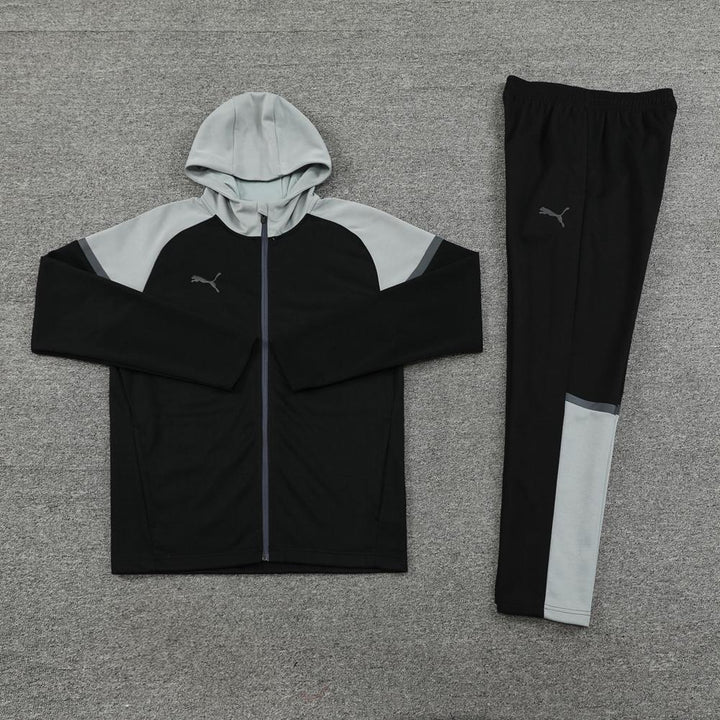 Conjunto Puma Tech Fleece - Preto/Cinza
