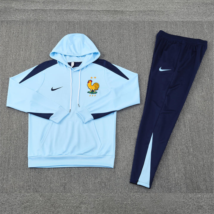 Conjunto França 2024/25 Azul Claro - Capuz