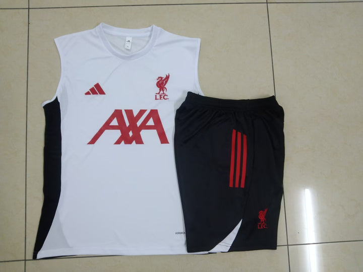 Kit Regata Liverpool 25/26 - Branco/Preto/Vermelho