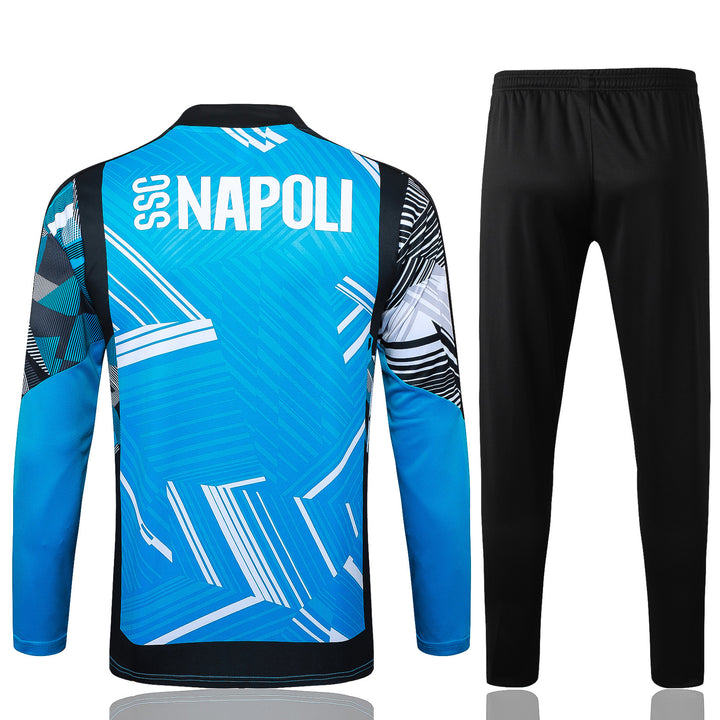Conjunto Treino Napoli 24/25 - Azul Claro/Preto