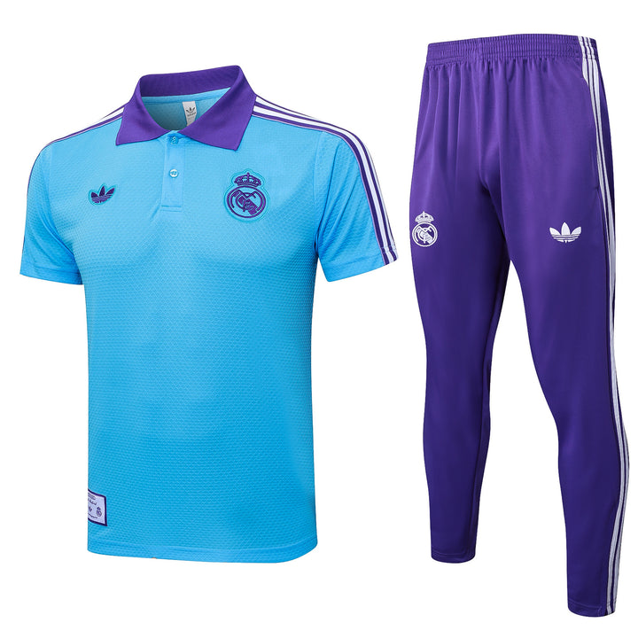 Kit Polo Real Madrid 25/26 - Azul Bebê