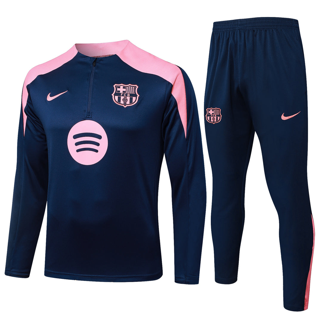 Conjunto Treino Barcelona 25/26 - Azul Marinho/Rosa