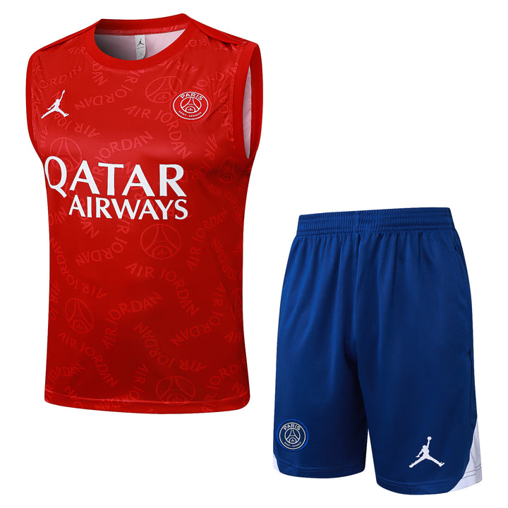 Kit Regata PSG 24/25 - Vermelho Escarlate/Azul Royal