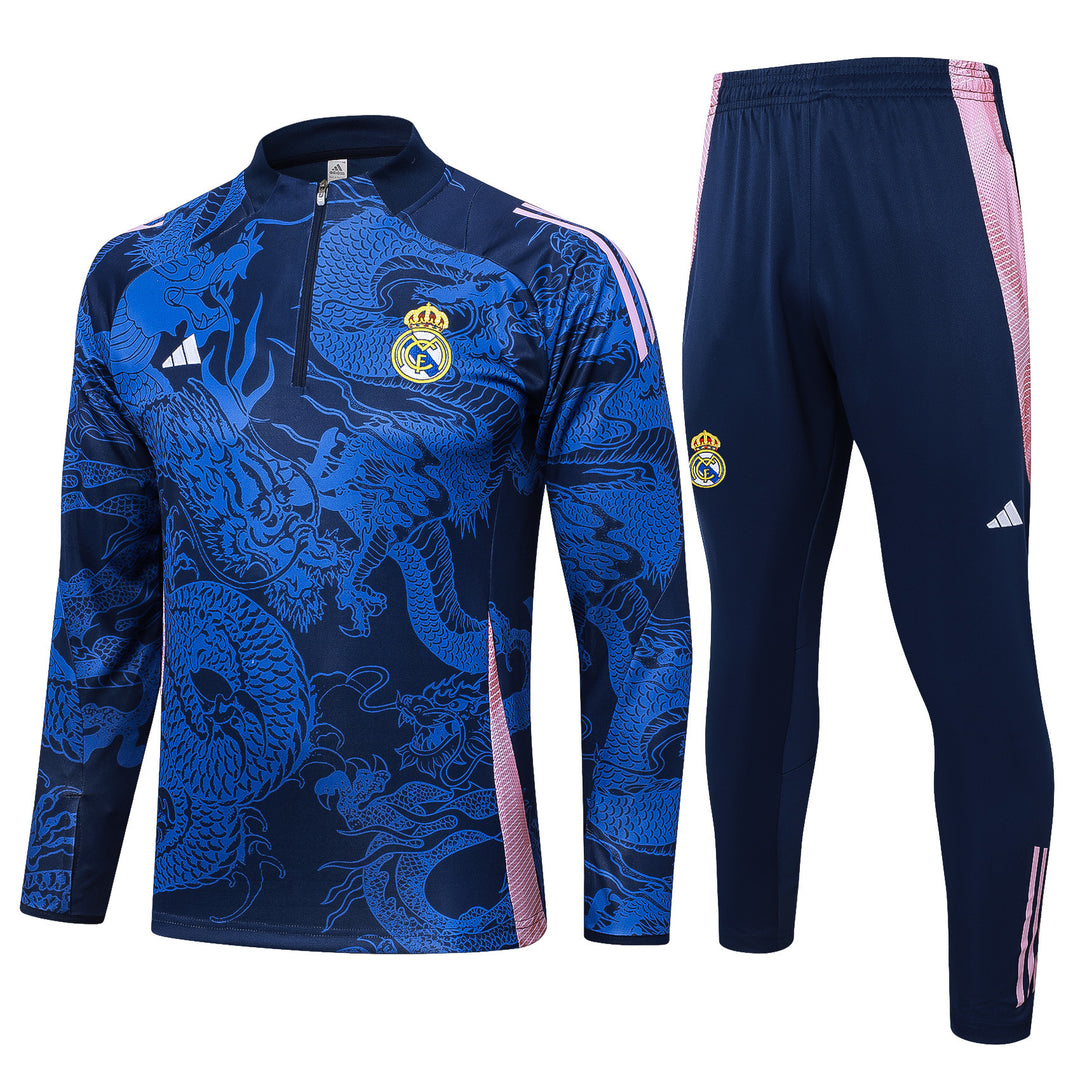 Conjunto Treino Real Madrid 24/25 - Azul Marinho/Lilás