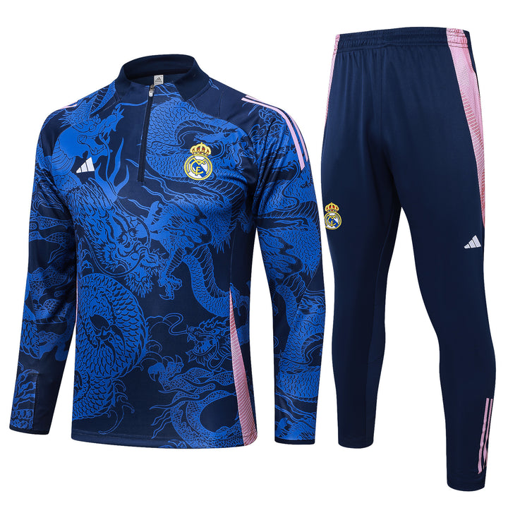 Conjunto Treino Real Madrid 24/25 - Azul Marinho/Lilás