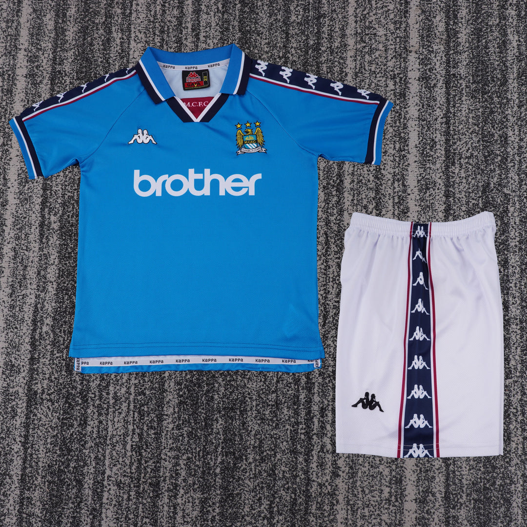 Camisa Retrô Manchester City 1997/98 Home Infantil – Belt Sports