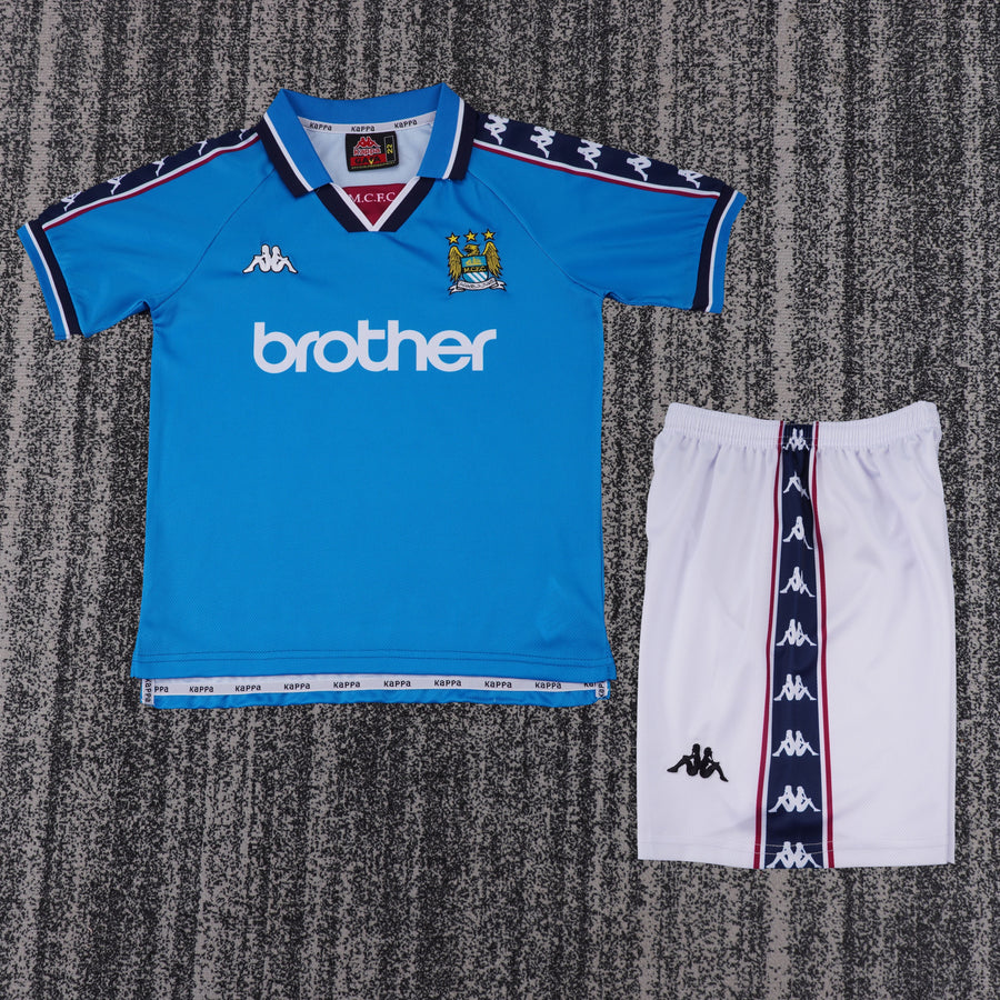 Camisa Retrô Manchester City 1997/98 Home Infantil – Belt Sports