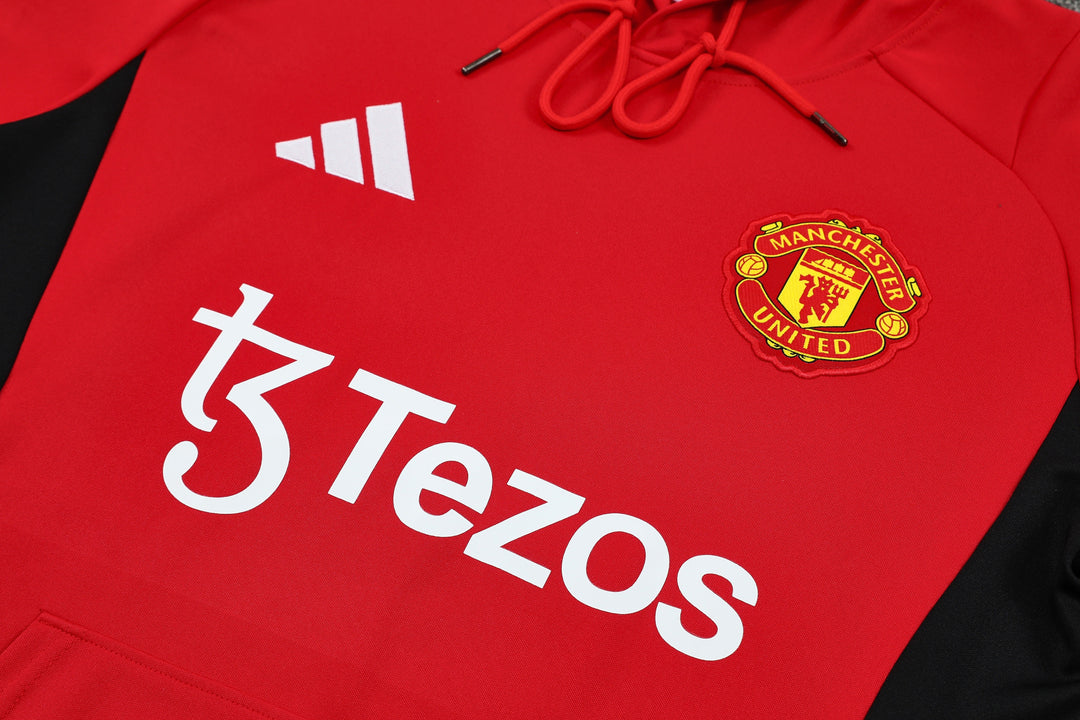 Conjunto Manchester United 2024/25 Vermelho/Preto - Capuz