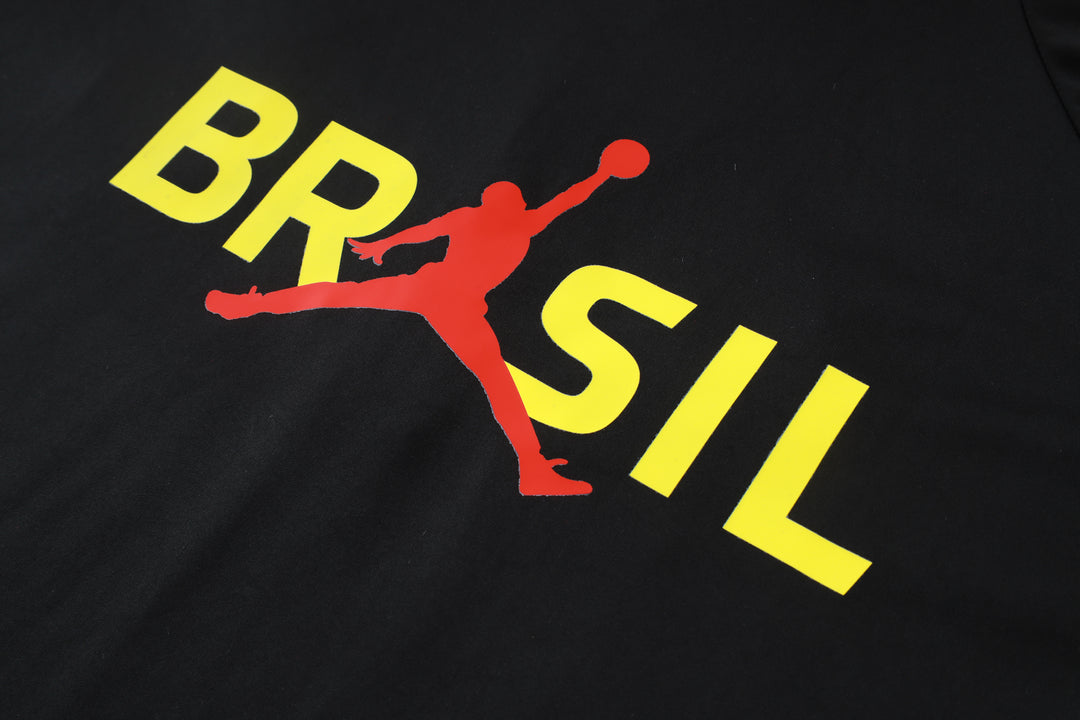 Conjunto Treino Brasil 26/27 - Preto/Amarelo/Vermelho