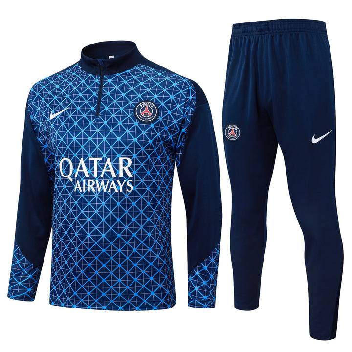 Conjunto Treino PSG 25/26 - Azul Marinho/Azul Elétrico