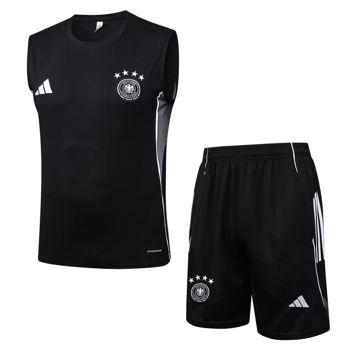 Kit Regata Alemanha 25/26 - Preto/Cinza/Branco