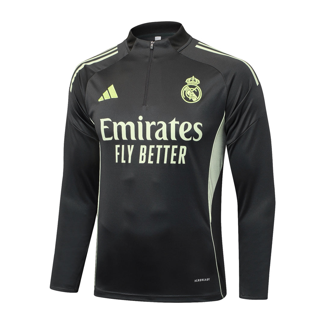 Blusão Real Madrid 2025/26 - Cinza/Verde Claro