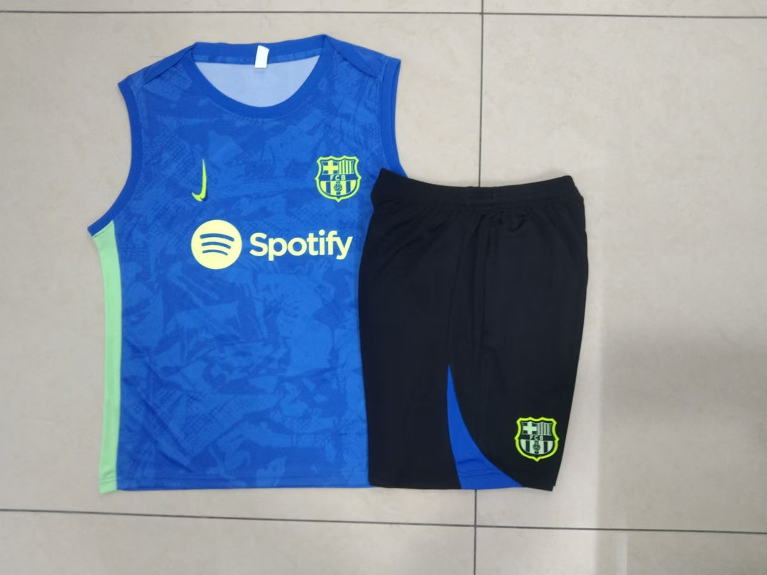 Kit Regata Barcelona 24/25 - Azul Royal/Preto/Verde Menta