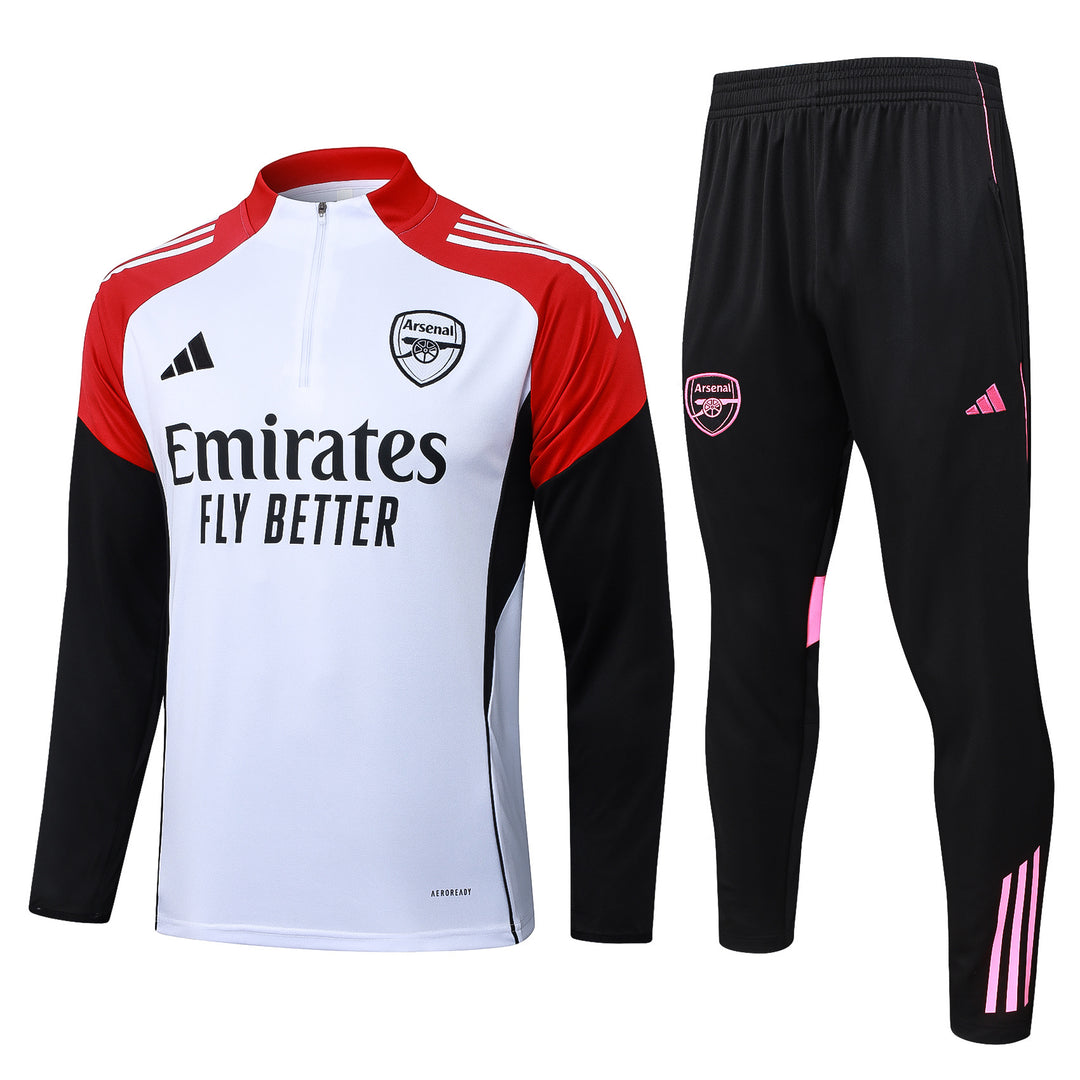 Conjunto Treino Arsenal 25/26 - Vermelho/Branco