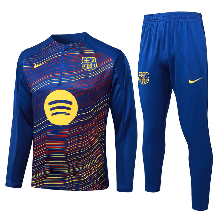 Conjunto Treino Barcelona 25/26 - Azul Royal/Amarelo