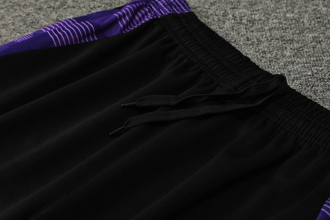Conjunto Real Madrid 2024/25 Preto/Roxo - Capuz