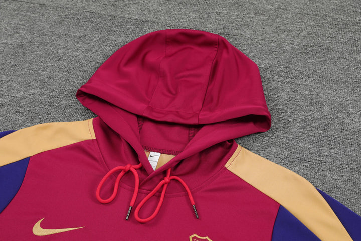 Conjunto Barcelona 2024/25 Vermelho - Capuz