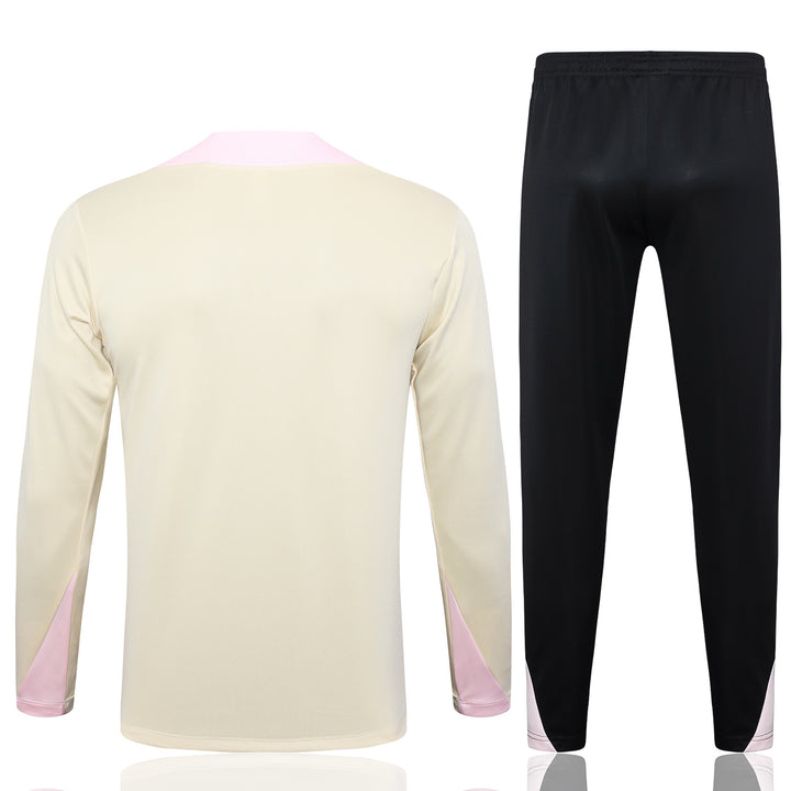Conjunto Treino PSG 24/25 - Off-White/Rosa Claro