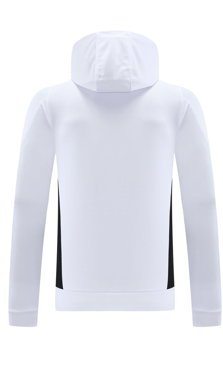 Blusão Real Madrid 2024/25 Branco/Roxo - Capuz