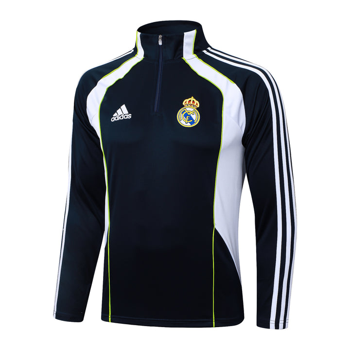 Blusão Real Madrid 2025/26 - Azul Marinho/Verde Limão