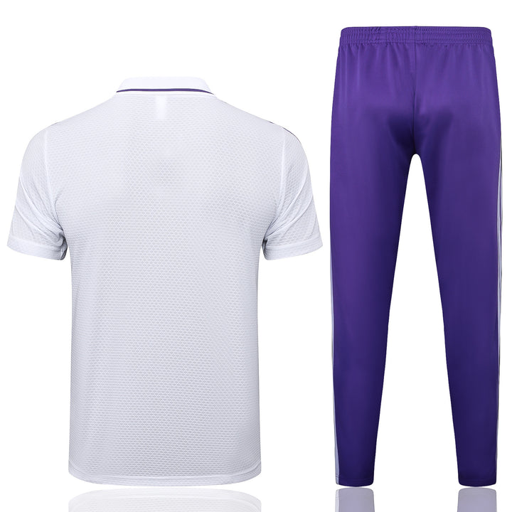 Kit Polo Real Madrid 25/26 - Branco/Roxo